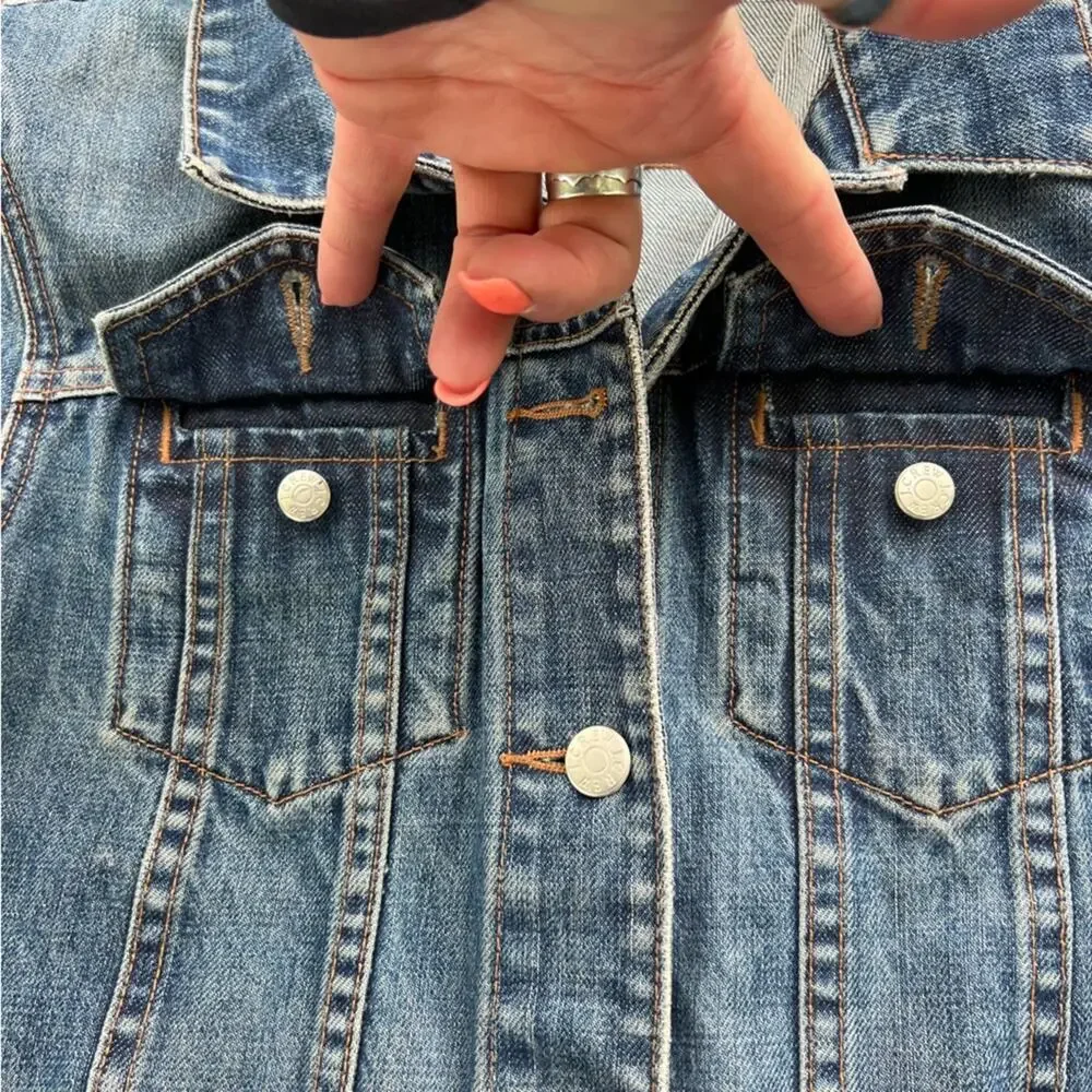J.Crew Blue denim Jean jacket Bomber cotton SMALL